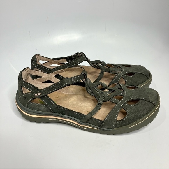 Jambu Spain gray leather memory foam sandals size 9 - Picture 2 of 9